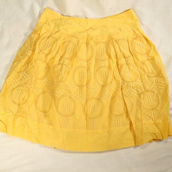 Vtg NYGARD Collection Golden Yellow Pleated A-Line Skirt Sz 10 US - Picture 1 of 8